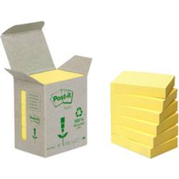 3M Post-it Yellow Recycled Paper 38x51mm 6x100pcs