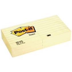 Post-it Notas 630-6PK Original Pads in Canary Yellow 3 x 3 100-Sheet 6/Pack