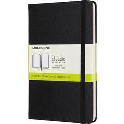 Moleskine Medium Plain Hardcover Notebook: Black