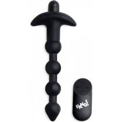 Bang Vibrating Silicone Anal Beads & Remote Control Black