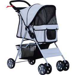 Pawhut 4 Wheel Pet Stroller Pram 45x97cm