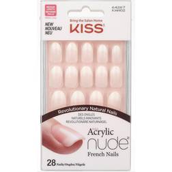 Kiss Salon Acrylic Nude French Nails 28 pz