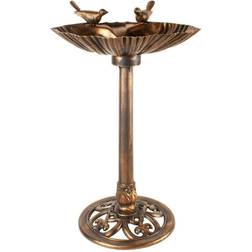 Kingfisher Traditional Bronze Effect Garden Bird Bath