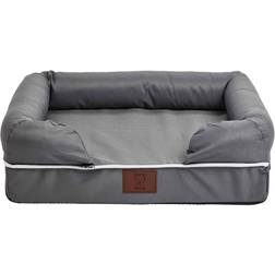 Bunty (Grey, Small) Cosy Couch Mattress Dog Bed Bed