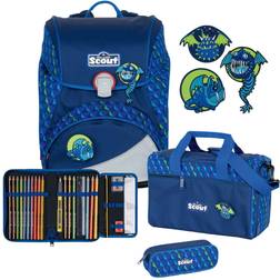 Scout Schulranzen Set Alpha Flying Monsters 4-tlg