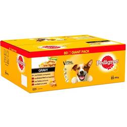 Pedigree Dog Pouches Mixed In Gravy 80 Mega Pack