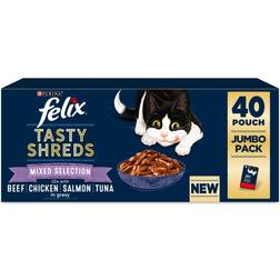 Purina Felix Tasty Shreds Mixed Selection Jumbo Pack 40x80g