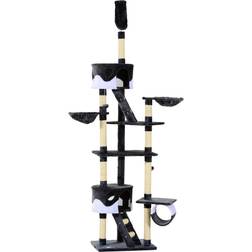 Pawhut Cat Tree Kitten Condo Fun House 60x45x260cm