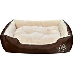 vidaXL Cama Para Perro Con Cojín Acolchado Tela Oxford Beige Talla XL