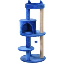 Pawhut 3-Tier Deluxe Cat Activity Tree Scratching Posts Perch