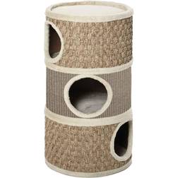 Pawhut Cat Scratching Barrel Kitten Tree Tower Rope