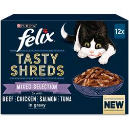 Purina Felix Tasty Shreds Mixed Selection Wet Cat Food 80g 12-pack