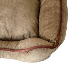 Charles Bentley Medium Pet Bed Taupe with Pink Trim