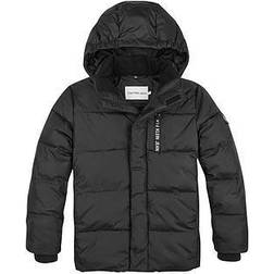 Calvin Klein Kid's Hooded Puffer Jacket - Ck Black