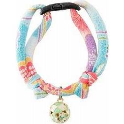 Chirimen Cat Collar with Clover Bell