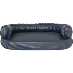 vidaXL Ergonomisk hundbädd mörkblå 88x65 konstläder