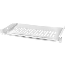 LogiLink SF1C35G, Hylla till rackskåp, Vit, Stål, 10 kg, 1U, 48,3 cm (19)