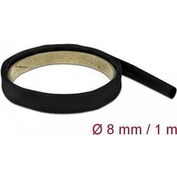 DeLock Krympeflex Isolering af kabler 2:1 1 m x 8 mm Sort