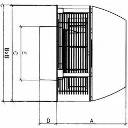 Exhausto Vægventilator VVR 200-4 230V