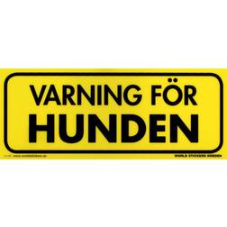 Imazo World Stickers Skylt Varning Hunden Gul 20x8cm