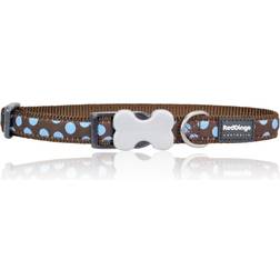 Red Dingo Halsbånd 31-47cm/20mm Brown Blue Spot
