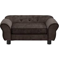 vidaXL Divano Per Cani Marrone 72x45x30 cm In Peluche
