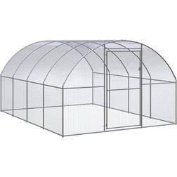 vidaXL Gallinero De Exterior De Acero Galvanizado 3x4x2 M