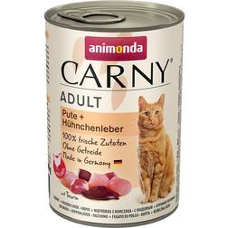 Animonda Carny Adult 12 x 400 g Umido per Gatto - Pollo, Tacchino & Coniglio