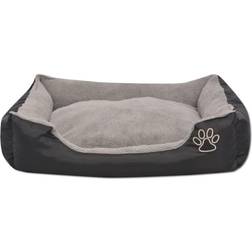 vidaXL Cama Para Perro Con Cojín Acolchado Talla L Negra