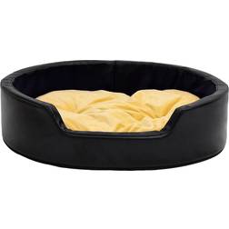 vidaXL - Dog Bed Black Plush