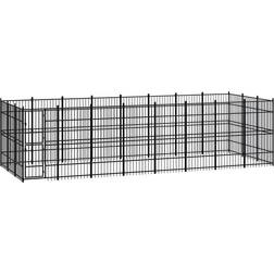 vidaXL Gabbia per Cani da Esterno 22,12 m