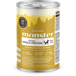 Monster Dog Adult Single Protein Chicken Burk 6x400