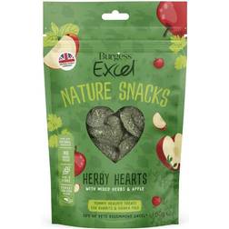 Burgess Excel Nature Snacks Herby Hearts per Conigli e Porcellini d'India 60 g