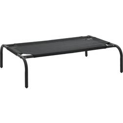 vidaXL Cuccia per Cani Rialzata Nera s in Textilene