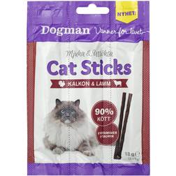 Dogman Cat Sticks, Kalkon & Lamm, 18g