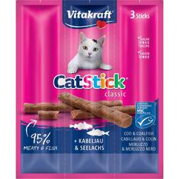 Vitakraft Catstick Classic torsk & hvidfisk kattesnack 5 tyggepinde