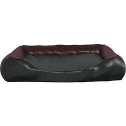 vidaXL Lit Pour Chien Noir Et Marron 80x68x23 cm Similicuir