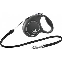 Flexi Black M 5 m Fleksibel hundesnor