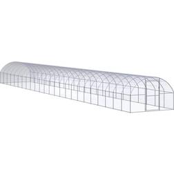 vidaXL hønsehus 3x24x2 m galvaniseret stål