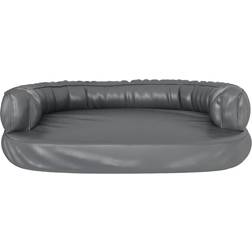 vidaXL Ergonomic Foam Dog Bed Faux Leather