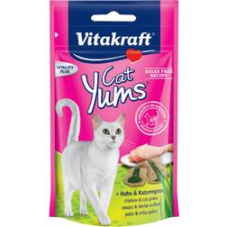 Vitakraft Kattgodis CatYums kyckling kattgräs 40g