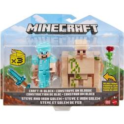 Mattel Minecraft Creer Un Block Steve & Golem