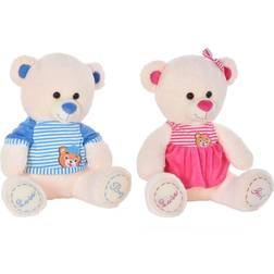 Dkd Home Decor Teddy Bear Beige Blue Pink Polyester Children's Bear (2 Units)