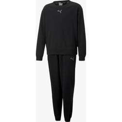 Puma Conjunto Loungewear Fl Negro Niña - Black