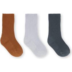 Konges Sløjd Rib Socks - Sun/Leather/Milk