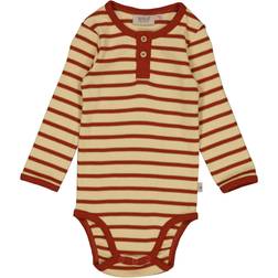 Wheat Long-Sleeved Body with Buttons - Sienna Stripe