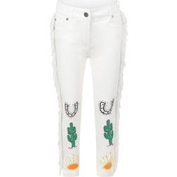 Stella McCartney Kids Fringe Detail Jeans Hvide