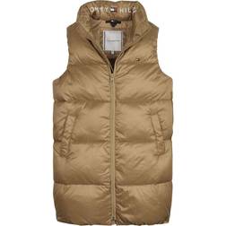 Tommy Hilfiger Sleeveless Shiny Puffer Vest CLASSIC KHAKI