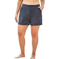 Plus Women's Cargo Swim Shorts with Side Slits by Swim 365 in (Size 30) Swimsuit Bottoms