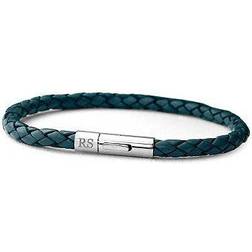 Treat Republic Personalised Men'S Capsule Tube Woven Bracelet In Aegean